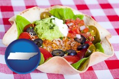 tennessee a texmex taco salad in a baked tortilla